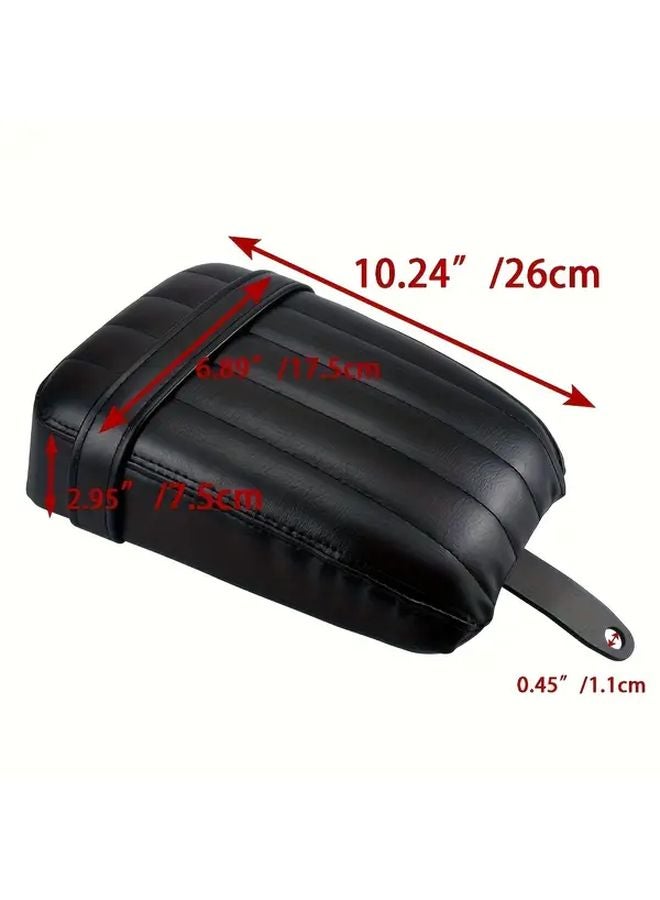 Premium Black PU Leather Motorcycle Rear Passenger Seat Cushion For Harley Davidson FXBB FXST FXBBS Models - Image 2